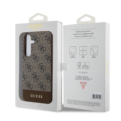 Калъф за Samsung Galaxy S24+ S926, Guess, 4G Stripe, Кафяв