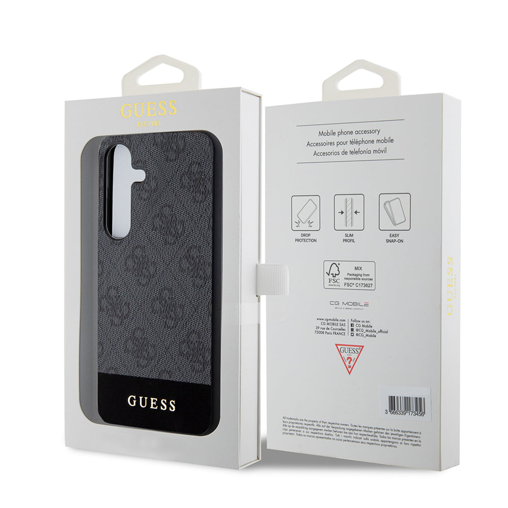 Калъф за Samsung Galaxy S24+ S926, Guess, 4G Stripe, Черен
