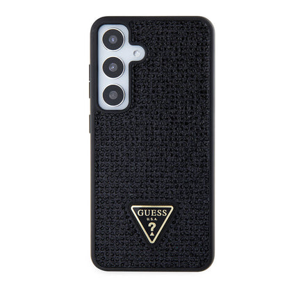 Калъф за Samsung Galaxy S24+ S926, Guess, Rhinestone Triangle Logo, Черен