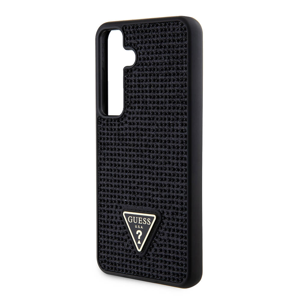 Калъф за Samsung Galaxy S24+ S926, Guess, Rhinestone Triangle Logo, Черен