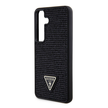 Калъф за Samsung Galaxy S24+ S926, Guess, Rhinestone Triangle Logo, Черен