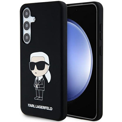 Калъф за Samsung Galaxy S24+ S926, Karl Lagerfeld, Silicone Ikonik NFT, Черен
