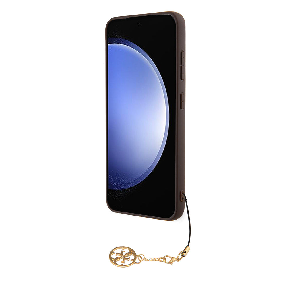 Калъф за Samsung Galaxy S24 S921, Guess, 4G Charm, Кафяв