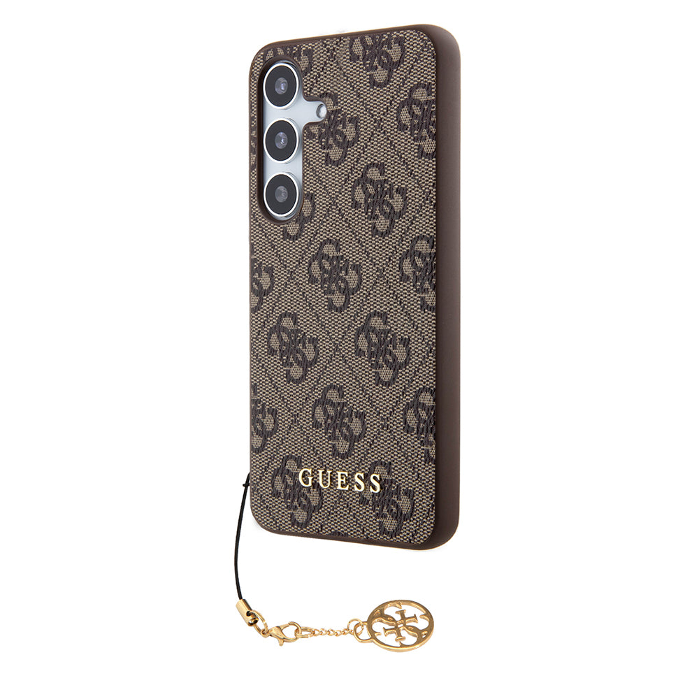 Калъф за Samsung Galaxy S24 S921, Guess, 4G Charm, Кафяв