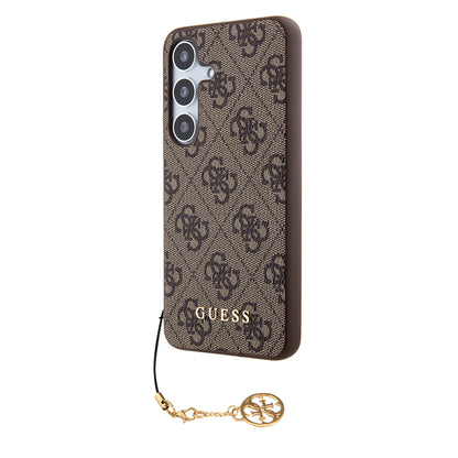 Калъф за Samsung Galaxy S24 S921, Guess, 4G Charm, Кафяв