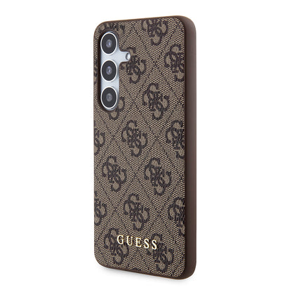 Калъф за Samsung Galaxy S24 S921, Guess, 4G Metal Gold Logo, Кафяв