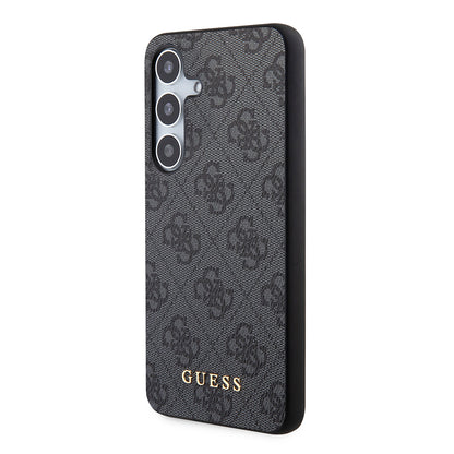 Калъф за Samsung Galaxy S24 S921, Guess, 4G Metal Gold Logo, Черен