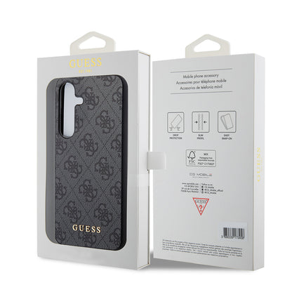 Калъф за Samsung Galaxy S24 S921, Guess, 4G Metal Gold Logo, Черен