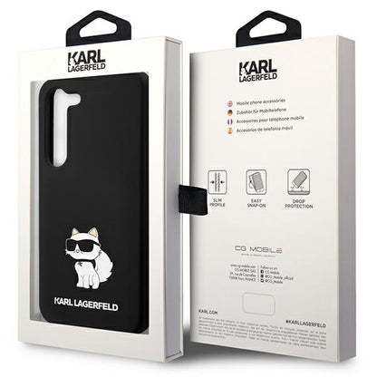 Калъф за Samsung Galaxy S24 S921, Karl Lagerfeld, Silicone Choupette NFT, Черен