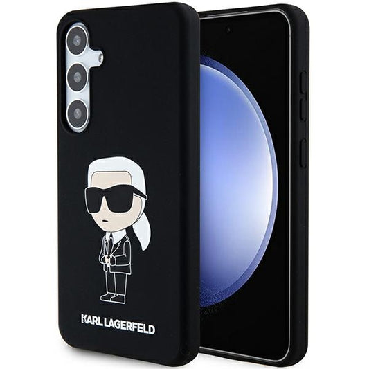 Калъф за Samsung Galaxy S24 S921, Karl Lagerfeld, Silicone Ikonik NFT, Черен