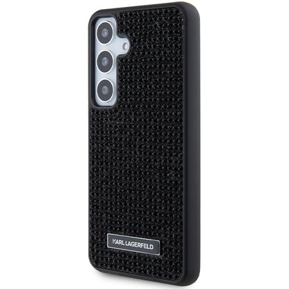 Калъф за Samsung Galaxy S24 S921, Karl Lagerfeld, Rhinestone Metal Plate, Черен