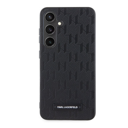 Калъф за Samsung Galaxy S24 S921, Karl Lagerfeld, Saffiano Mono Metal Logo, Черен