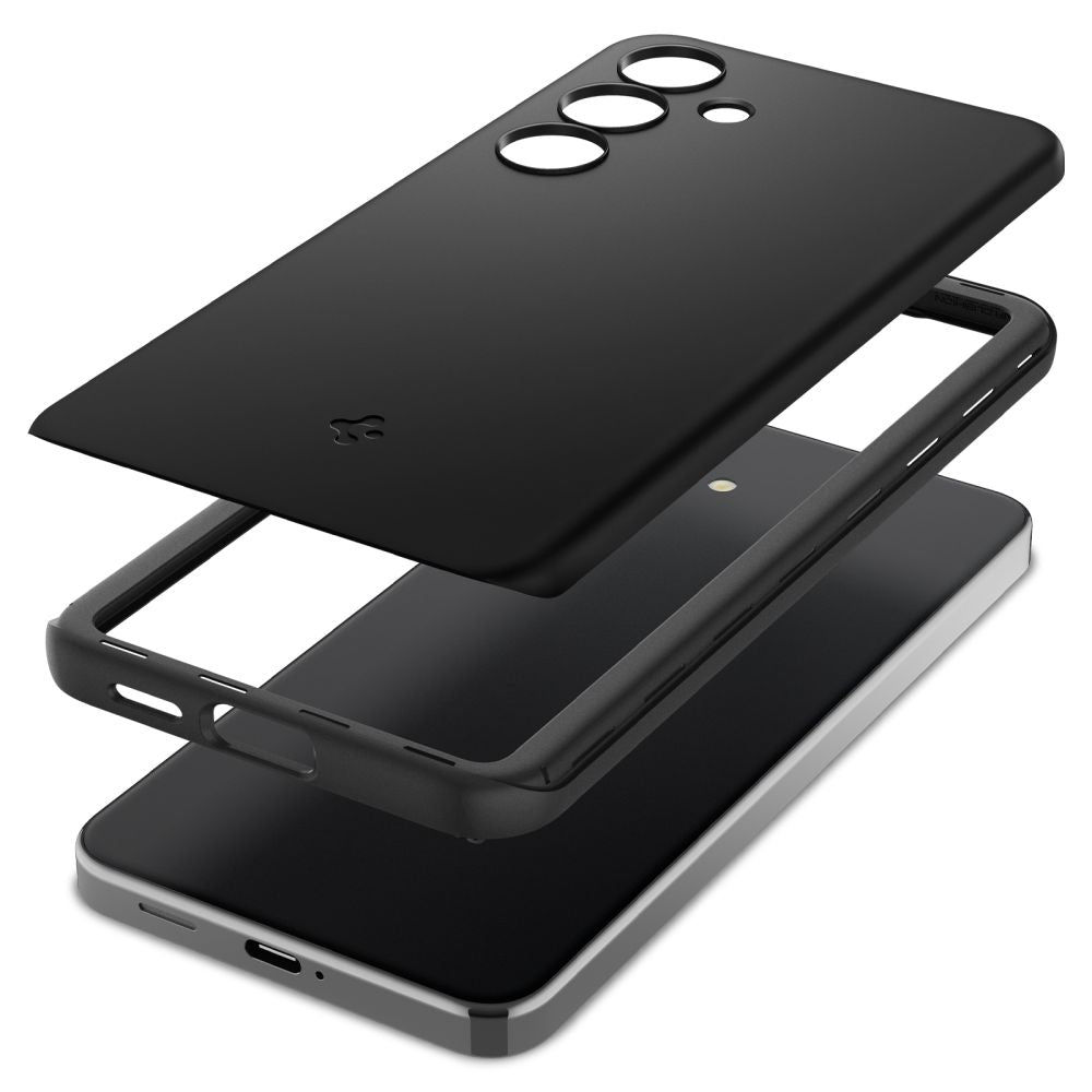 Case for Samsung Galaxy S24 S921, Spigen, Thin Fit, Black ACS07341