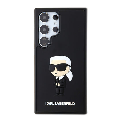 Калъф за Samsung Galaxy S24 Ultra S928, Karl Lagerfeld, 3D Rubber Ikonik Karl, Черен