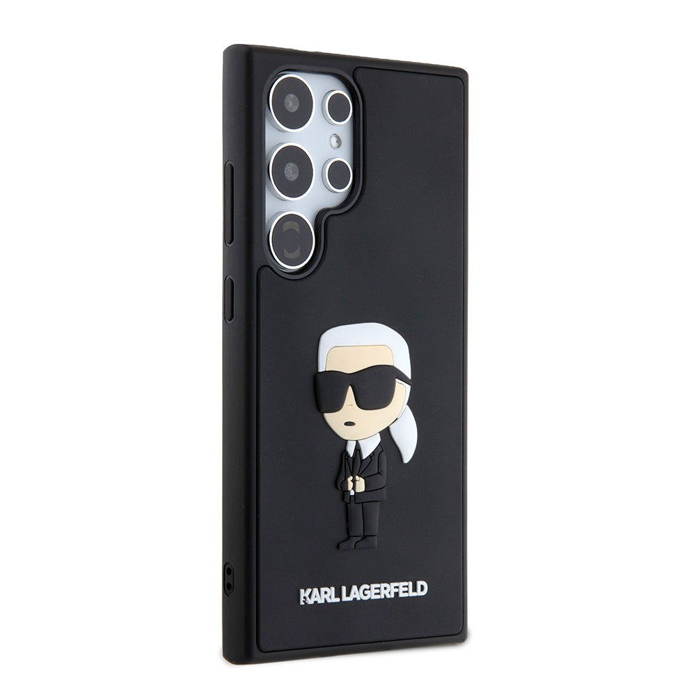 Калъф за Samsung Galaxy S24 Ultra S928, Karl Lagerfeld, 3D Rubber Ikonik Karl, Черен
