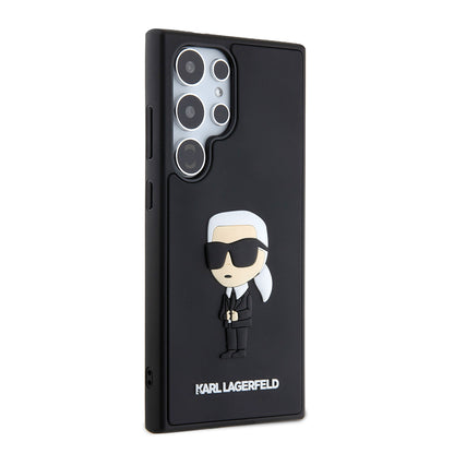 Калъф за Samsung Galaxy S24 Ultra S928, Karl Lagerfeld, 3D Rubber Ikonik Karl, Черен