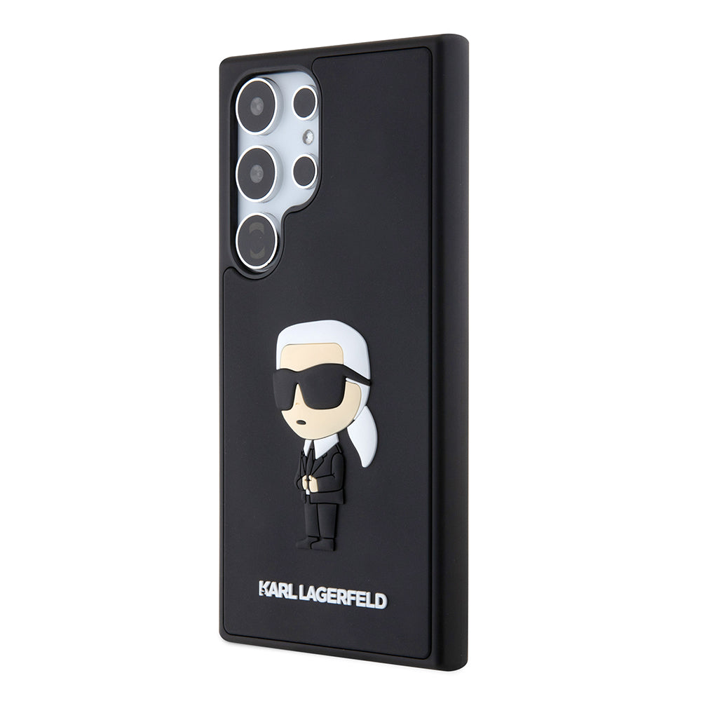 Калъф за Samsung Galaxy S24 Ultra S928, Karl Lagerfeld, 3D Rubber Ikonik Karl, Черен