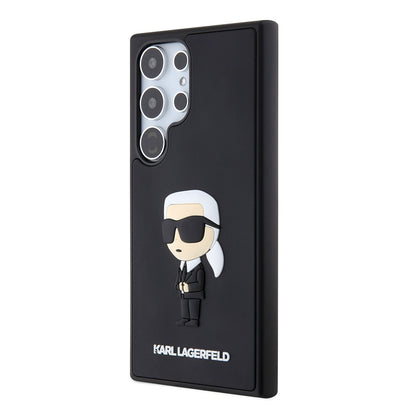 Калъф за Samsung Galaxy S24 Ultra S928, Karl Lagerfeld, 3D Rubber Ikonik Karl, Черен