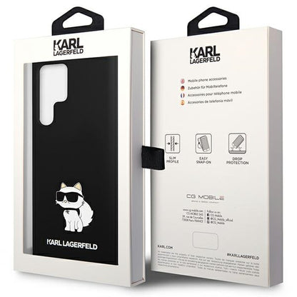 Калъф за Samsung Galaxy S24 Ultra S928, Karl Lagerfeld, Silicone Choupette NFT, черен
