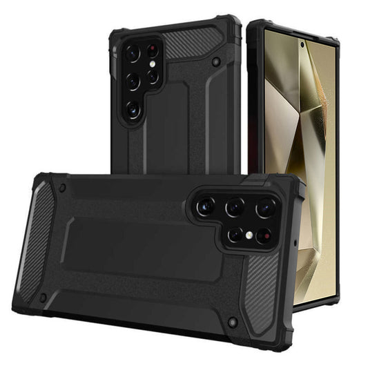 Калъф за Samsung Galaxy S24 Ultra S928, Techsuit, Hybrid Armor, Черен