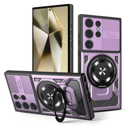 Калъф за Samsung Galaxy S24 Ultra S928, Techsuit, RuggedCam, Лилав