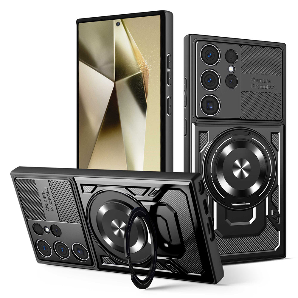 Калъф за Samsung Galaxy S24 Ultra S928, Techsuit, RuggedCam, Черен