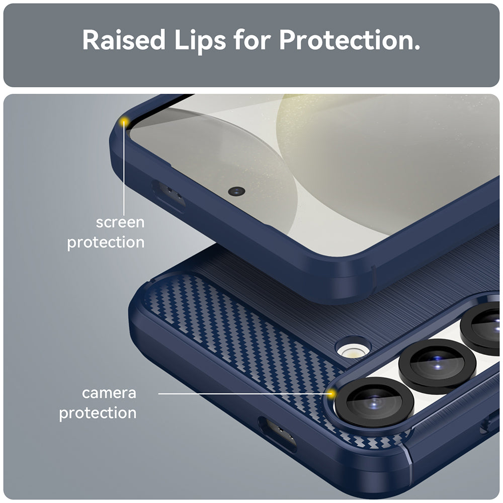 Калъф за Samsung Galaxy S25 Edge S937, Techsuit, Карбон, Син