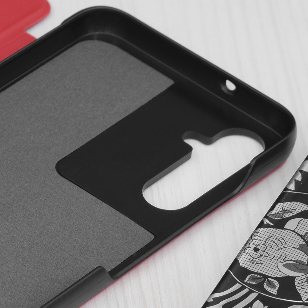 Калъф за Samsung Galaxy S25 FE, Techsuit, eFold, Червен