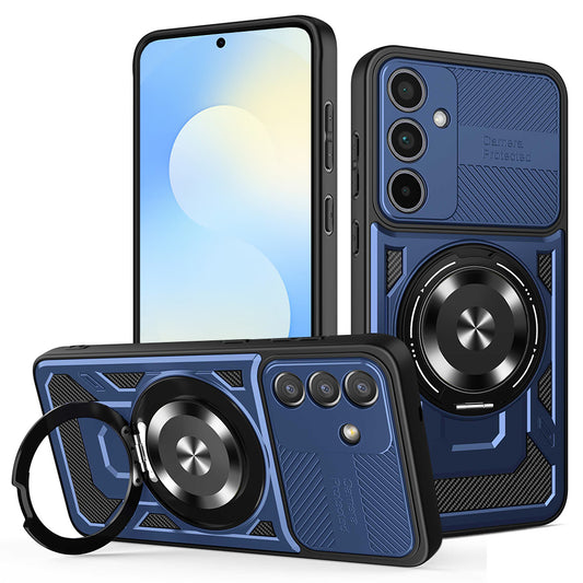 Калъф за Samsung Galaxy S25 FE, Techsuit, RuggedCam, Син