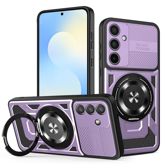 Калъф за Samsung Galaxy S25 FE, Techsuit, RuggedCam, Лилав