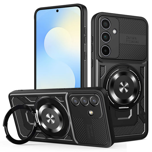 Калъф за Samsung Galaxy S25 FE, Techsuit, RuggedCam, Черен