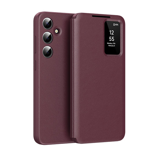 Калъф за Samsung Galaxy S25 FE, Techsuit, SmartView, Червен