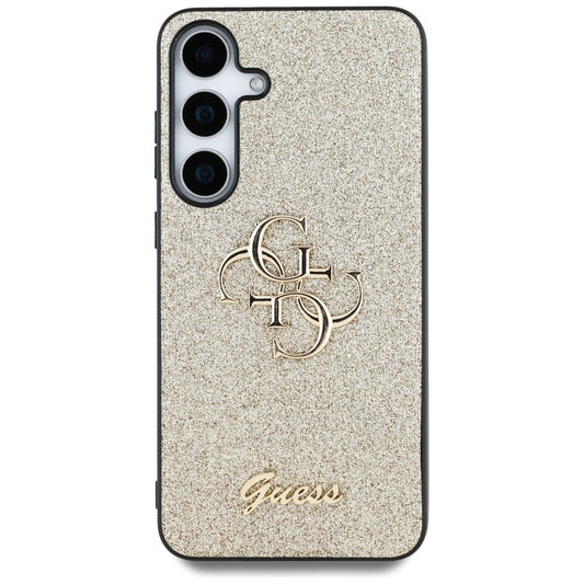 Калъф за Samsung Galaxy S25+ S936, Guess, Glitter Big 4G Script, Златист
