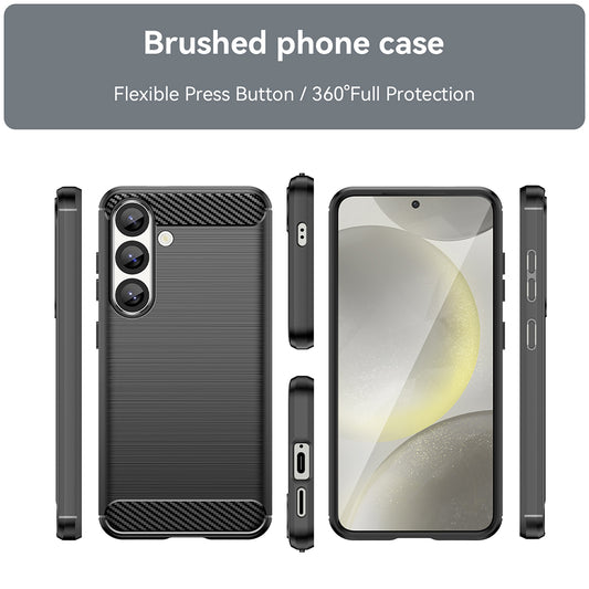 Case for Samsung Galaxy S25+ S936, Techsuit, Carbon, Black