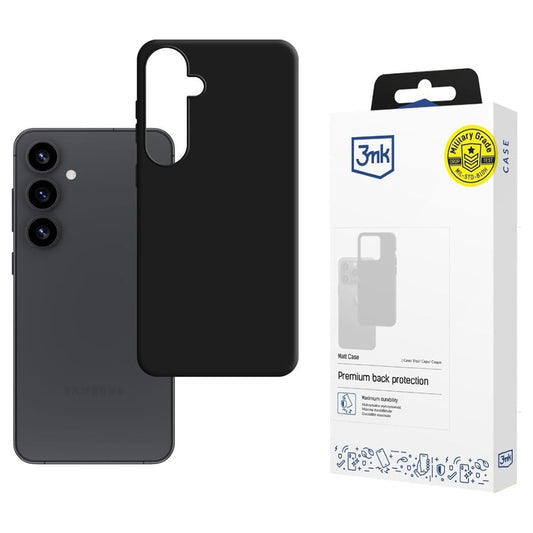 Калъф за Samsung Galaxy S25 S931, 3MK, Матиран Черен