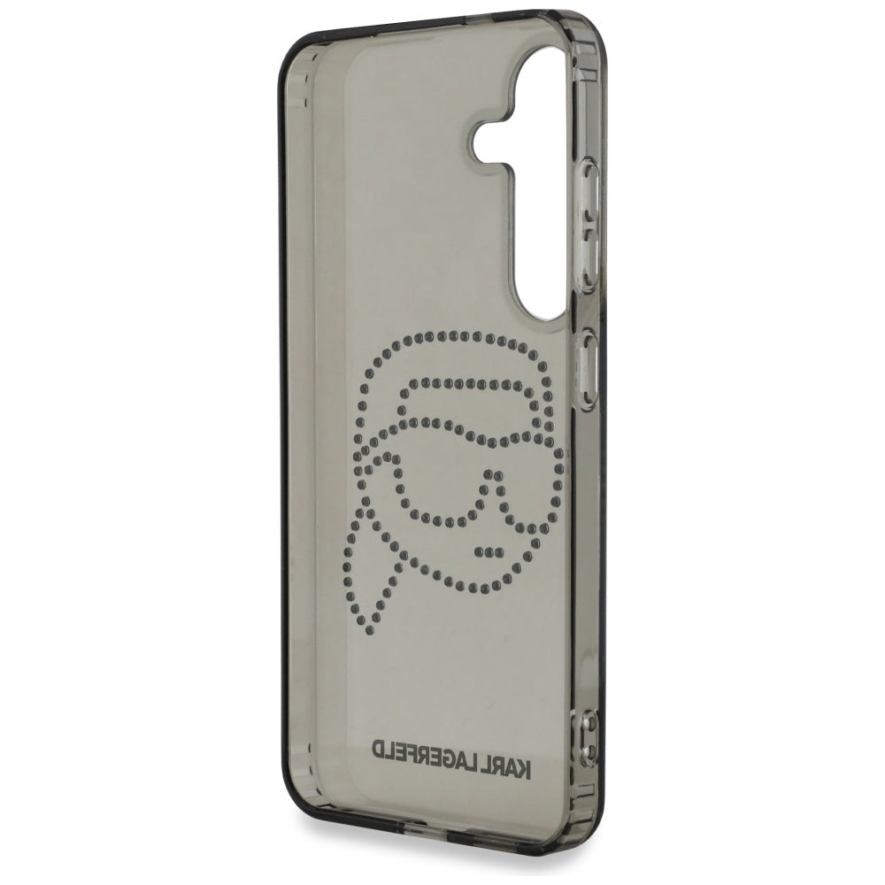 Case for Samsung Galaxy S25 S931, Karl Lagerfeld, IML Rhinestones Karl's Head, Black