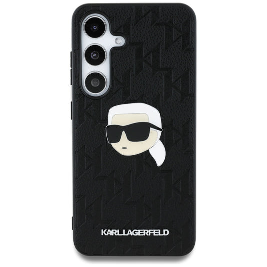 Калъф за Samsung Galaxy S25 S931, Karl Lagerfeld, Monogram Karl's Head, Черен