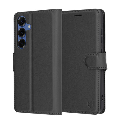 Калъф за Samsung Galaxy S25 S931, Techsuit, Leather Folio, Черен