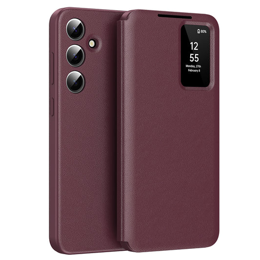 Калъф за Samsung Galaxy S25 S931, Techsuit, SmartView, Червен