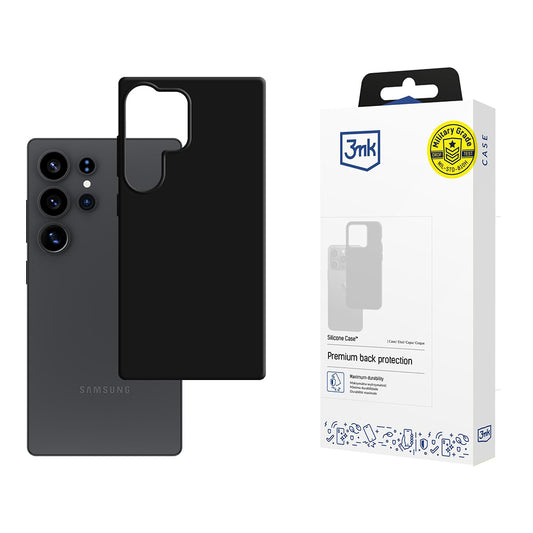 Калъф за Samsung Galaxy S25 Ultra S938, 3MK, Силикон, Черен