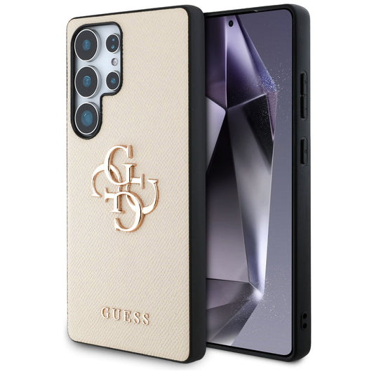Калъф за Samsung Galaxy S25 Ultra S938, Guess, 4G Grained Big and Classic Logo, Бежов