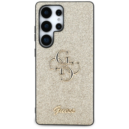Калъф за Samsung Galaxy S25 Ultra S938, Guess, Glitter Big 4G Script, Златист