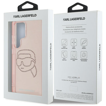 Калъф за Samsung Galaxy S25 Ultra S938, Karl Lagerfeld, IML Luxury Karl's Head, Розов