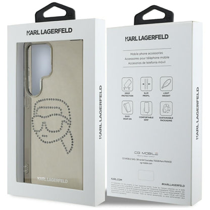 Калъф за Samsung Galaxy S25 Ultra S938, Karl Lagerfeld, IML Rhinestones Karl's Head, Черен