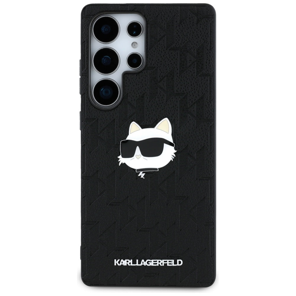 Калъф за Samsung Galaxy S25 Ultra S938, Karl Lagerfeld, Monogram Choupette's Head, Черен