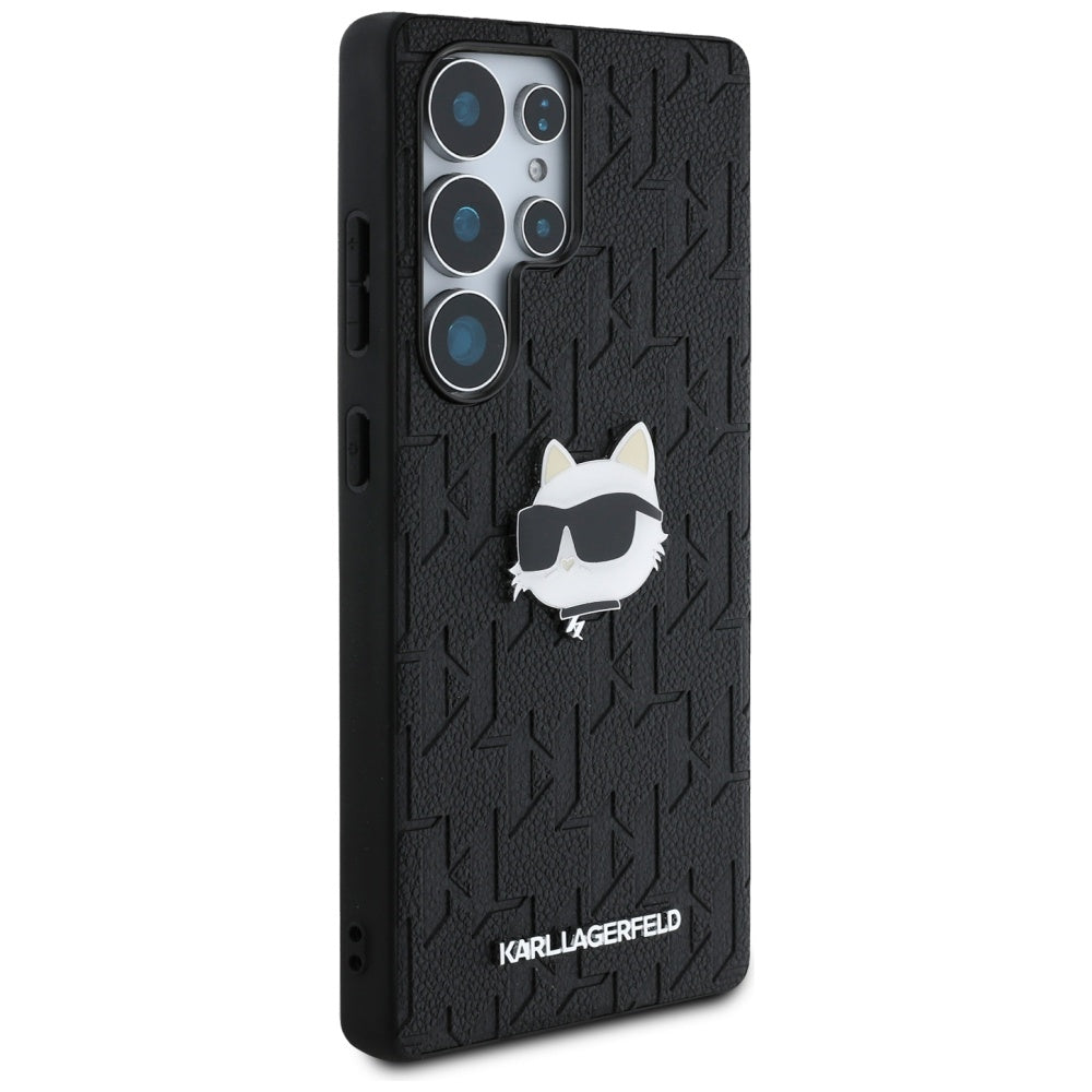 Калъф за Samsung Galaxy S25 Ultra S938, Karl Lagerfeld, Monogram Choupette's Head, Черен