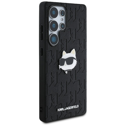 Калъф за Samsung Galaxy S25 Ultra S938, Karl Lagerfeld, Monogram Choupette's Head, Черен