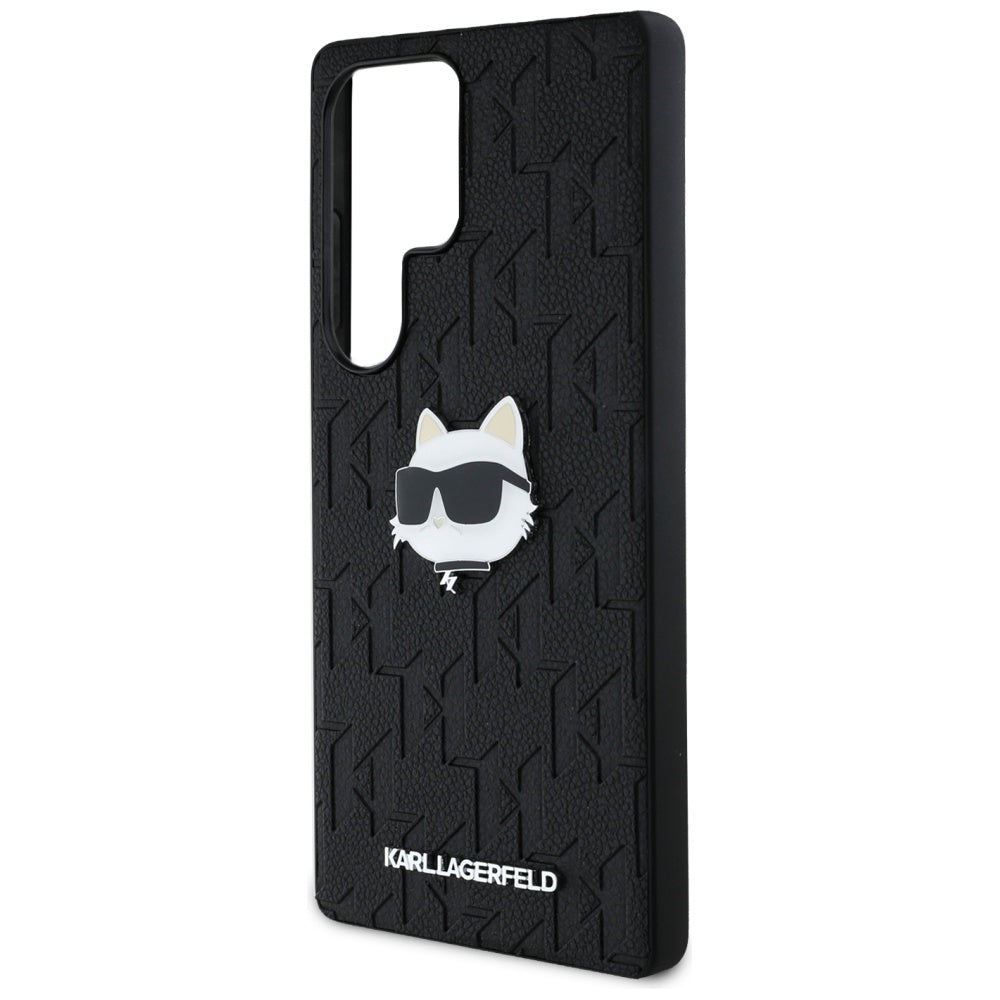 Калъф за Samsung Galaxy S25 Ultra S938, Karl Lagerfeld, Monogram Choupette's Head, Черен