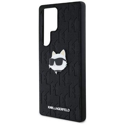 Калъф за Samsung Galaxy S25 Ultra S938, Karl Lagerfeld, Monogram Choupette's Head, Черен