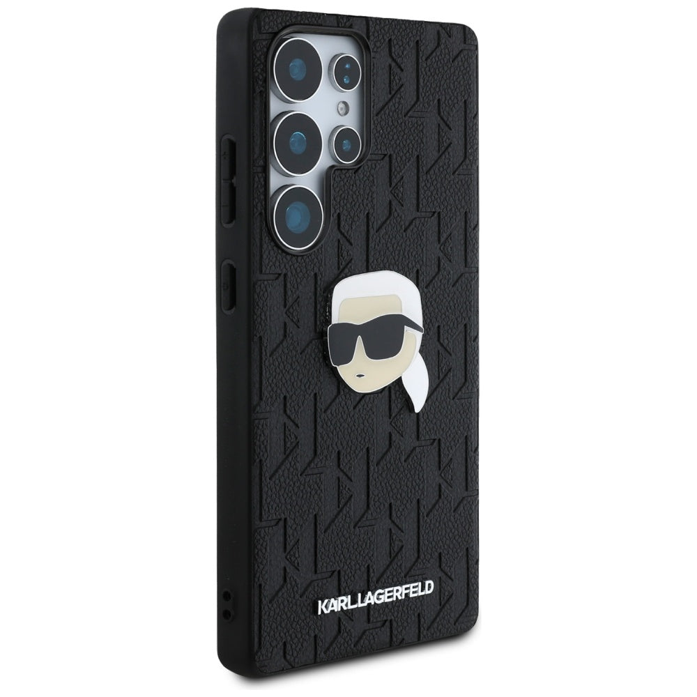 Калъф за Samsung Galaxy S25 Ultra S938, Karl Lagerfeld, Monogram Karl's Head, Черен